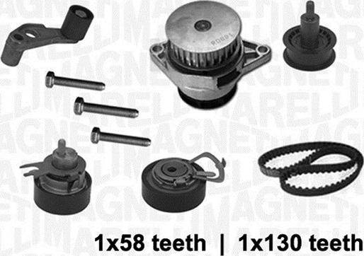 Magneti Marelli 341403680002 - Pompa acqua + Kit cinghie dentate www.autoricambit.com