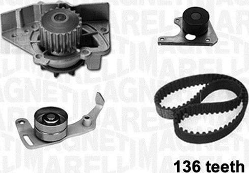 Magneti Marelli 341402080001 - Pompa acqua + Kit cinghie dentate www.autoricambit.com