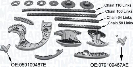 Magneti Marelli 341500001580 - Kit catena distribuzione www.autoricambit.com