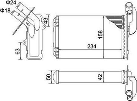 Magneti Marelli 359000390080 - Scambiatore calore, Riscaldamento abitacolo www.autoricambit.com