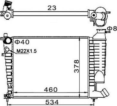 Magneti Marelli 359000300490 - Radiatore, Raffreddamento motore www.autoricambit.com