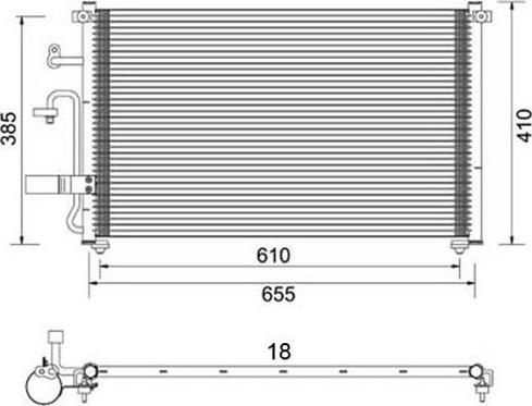 Magneti Marelli 359003220380 - Condensatore, Climatizzatore www.autoricambit.com