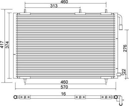 Magneti Marelli 359003221380 - Condensatore, Climatizzatore www.autoricambit.com