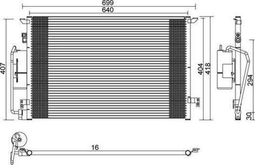 Magneti Marelli 359003221250 - Condensatore, Climatizzatore www.autoricambit.com