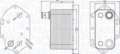 Magneti Marelli 350300004000 - Radiatore olio, Olio motore www.autoricambit.com