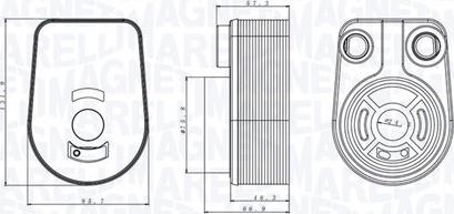 Magneti Marelli 350300002800 - Radiatore olio, Olio motore www.autoricambit.com