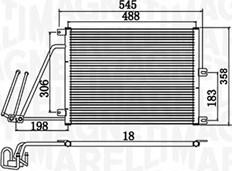 Magneti Marelli 350203950000 - Condensatore, Climatizzatore www.autoricambit.com