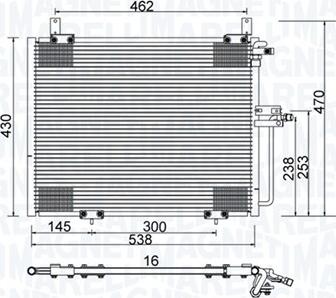 Magneti Marelli 350203988000 - Condensatore, Climatizzatore www.autoricambit.com