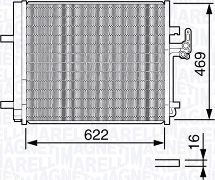 Magneti Marelli 350203645000 - Condensatore, Climatizzatore www.autoricambit.com