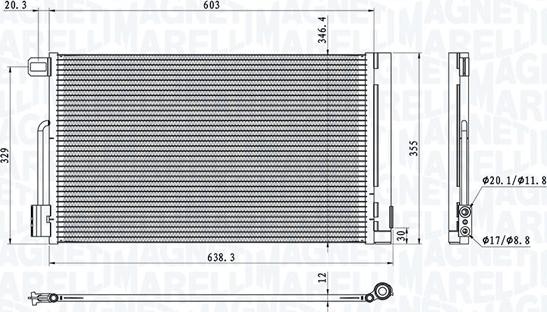 Magneti Marelli 350203611000 - Condensatore, Climatizzatore www.autoricambit.com