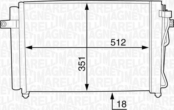 Magneti Marelli 350203612000 - Condensatore, Climatizzatore www.autoricambit.com