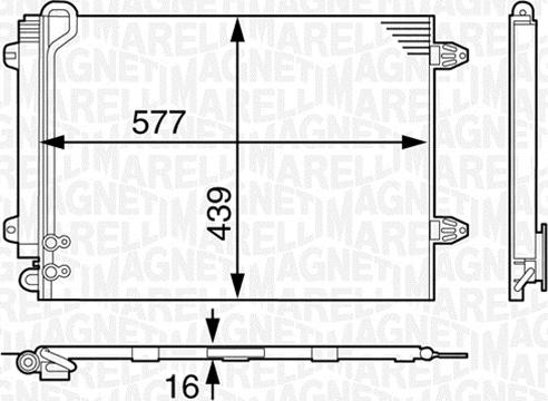 Magneti Marelli 350203617000 - Condensatore, Climatizzatore www.autoricambit.com