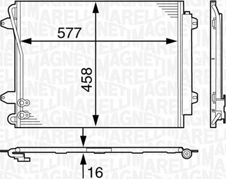 Magneti Marelli 350203634000 - Condensatore, Climatizzatore www.autoricambit.com