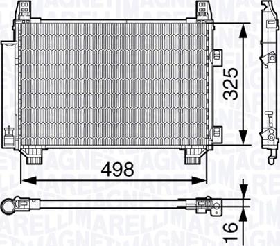 Magneti Marelli 350203674000 - Condensatore, Climatizzatore www.autoricambit.com