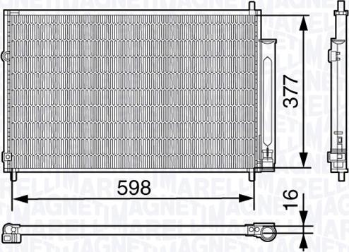 Magneti Marelli 350203677000 - Condensatore, Climatizzatore www.autoricambit.com