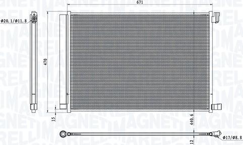 Magneti Marelli 350203101300 - Condensatore, Climatizzatore www.autoricambit.com