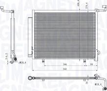 Magneti Marelli 350203103800 - Condensatore, Climatizzatore www.autoricambit.com