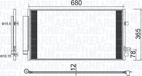 Magneti Marelli 350203173000 - Condensatore, Climatizzatore www.autoricambit.com