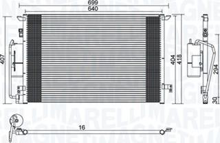 Magneti Marelli 350203892000 - Condensatore, Climatizzatore www.autoricambit.com