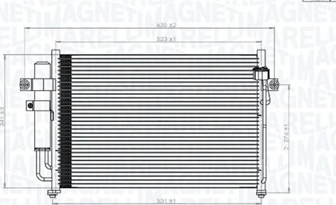 Magneti Marelli 350203846000 - Condensatore, Climatizzatore www.autoricambit.com