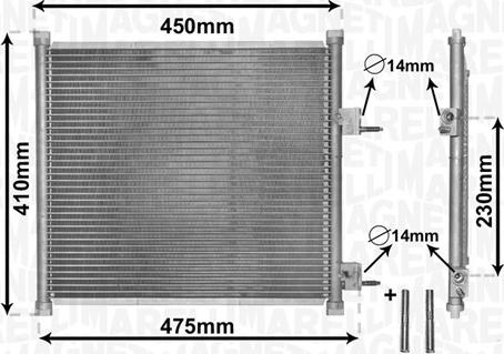 Magneti Marelli 350203869000 - Condensatore, Climatizzatore www.autoricambit.com