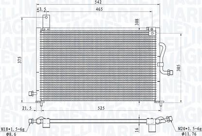 Magneti Marelli 350203885000 - Condensatore, Climatizzatore www.autoricambit.com