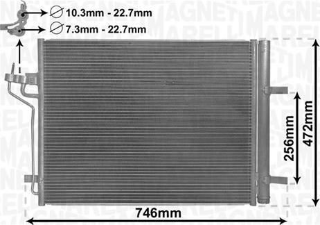 Magneti Marelli 350203880000 - Condensatore, Climatizzatore www.autoricambit.com