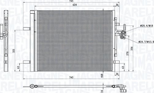 Magneti Marelli 350203873000 - Condensatore, Climatizzatore www.autoricambit.com