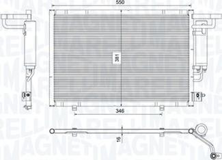 Magneti Marelli 350203754000 - Condensatore, Climatizzatore www.autoricambit.com