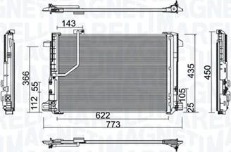 Magneti Marelli 350203755000 - Condensatore, Climatizzatore www.autoricambit.com