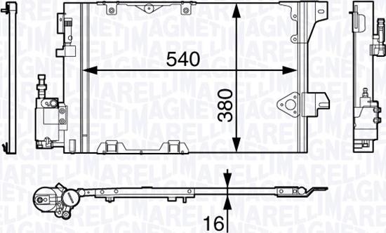 Magneti Marelli 350203703000 - Condensatore, Climatizzatore www.autoricambit.com