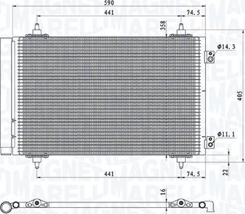 Magneti Marelli 350203710000 - Condensatore, Climatizzatore www.autoricambit.com