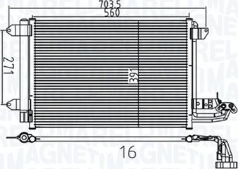 Magneti Marelli 350203737000 - Condensatore, Climatizzatore www.autoricambit.com