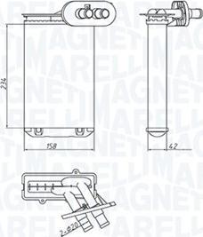 Magneti Marelli 350218494000 - Scambiatore calore, Riscaldamento abitacolo www.autoricambit.com