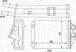 Magneti Marelli 350218491000 - Scambiatore calore, Riscaldamento abitacolo www.autoricambit.com