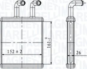 Magneti Marelli 350218454000 - Scambiatore calore, Riscaldamento abitacolo www.autoricambit.com