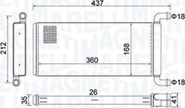 Magneti Marelli 350218451000 - Scambiatore calore, Riscaldamento abitacolo www.autoricambit.com