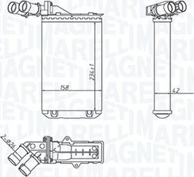 Magneti Marelli 350218452000 - Scambiatore calore, Riscaldamento abitacolo www.autoricambit.com