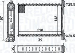 Magneti Marelli 350218464000 - Scambiatore calore, Riscaldamento abitacolo www.autoricambit.com