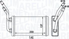 Magneti Marelli 350218468000 - Scambiatore calore, Riscaldamento abitacolo www.autoricambit.com