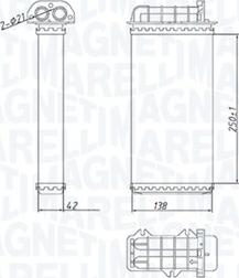 Magneti Marelli 350218400000 - Scambiatore calore, Riscaldamento abitacolo www.autoricambit.com