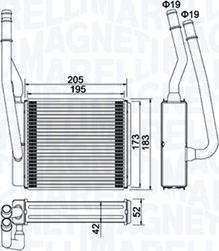 Magneti Marelli 350218414000 - Scambiatore calore, Riscaldamento abitacolo www.autoricambit.com