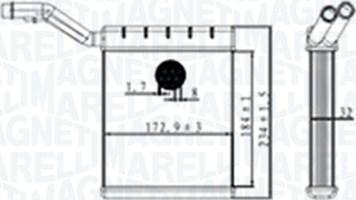 Magneti Marelli 350218480000 - Scambiatore calore, Riscaldamento abitacolo www.autoricambit.com