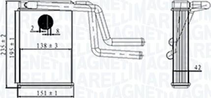 Magneti Marelli 350218487000 - Scambiatore calore, Riscaldamento abitacolo www.autoricambit.com