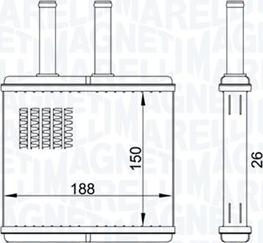 Magneti Marelli 350218437000 - Scambiatore calore, Riscaldamento abitacolo www.autoricambit.com