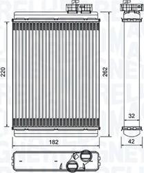 Magneti Marelli 350218471000 - Scambiatore calore, Riscaldamento abitacolo www.autoricambit.com