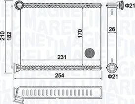 Magneti Marelli 350218473000 - Scambiatore calore, Riscaldamento abitacolo www.autoricambit.com