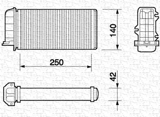 Magneti Marelli 350218059000 - Scambiatore calore, Riscaldamento abitacolo www.autoricambit.com