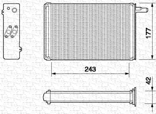 Magneti Marelli 350218056000 - Scambiatore calore, Riscaldamento abitacolo www.autoricambit.com