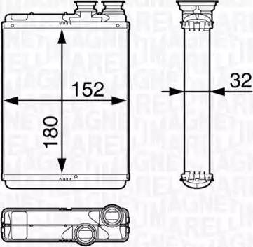 Magneti Marelli 350218355000 - Scambiatore calore, Riscaldamento abitacolo www.autoricambit.com